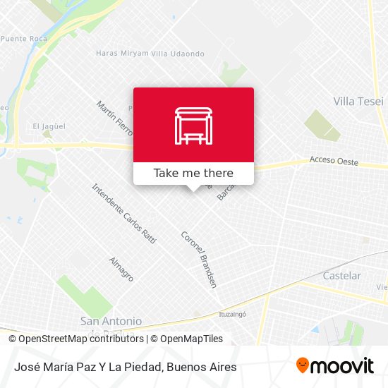 Mapa de José María Paz Y La Piedad