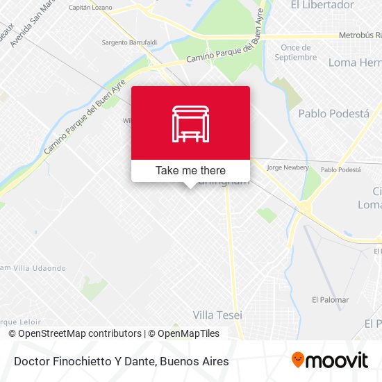 Doctor Finochietto Y Dante map