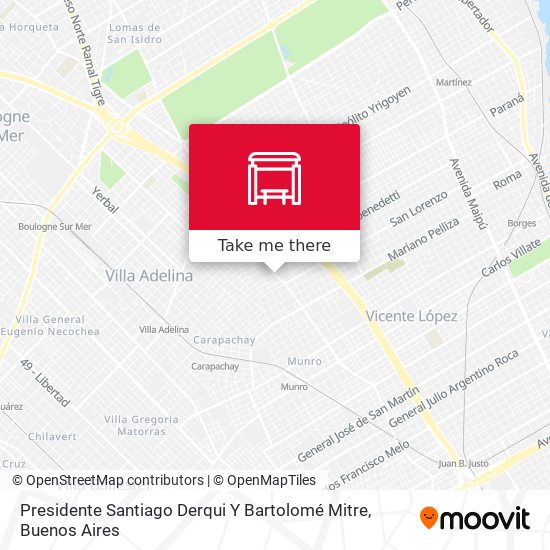 Mapa de Presidente Santiago Derqui Y Bartolomé Mitre