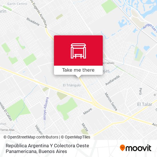 República Argentina Y Colectora Oeste Panamericana map