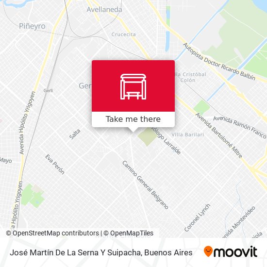 José Martín De La Serna Y Suipacha map