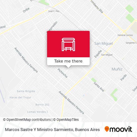 Marcos Sastre Y Ministro Sarmiento map