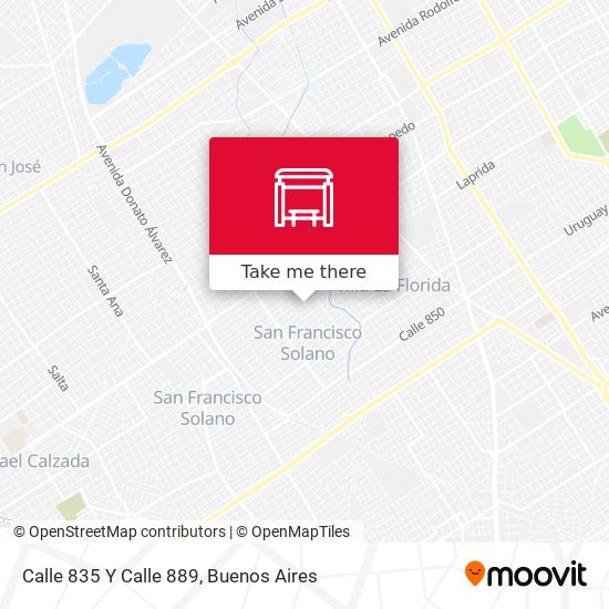 Mapa de Calle 835 Y Calle 889