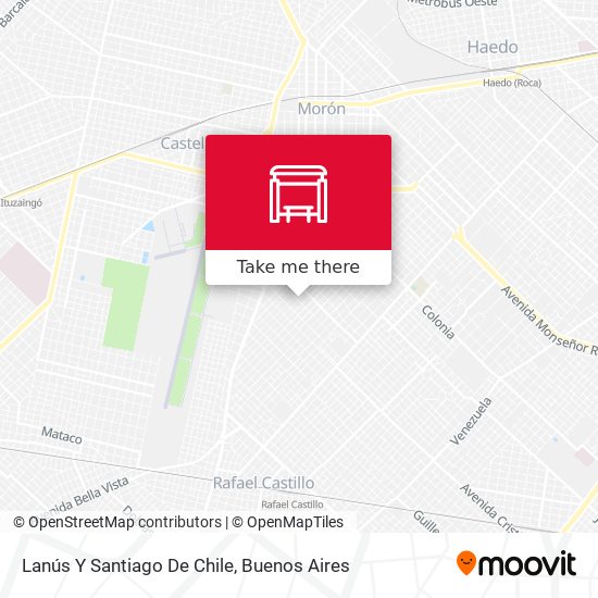 Lanús Y Santiago De Chile map