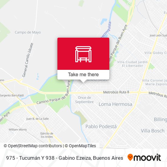 975 - Tucumán Y 938 - Gabino Ezeiza map