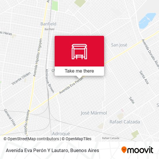 Avenida Eva Perón Y Lautaro map