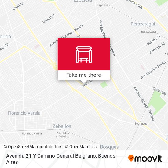 Avenida 21 Y Camino General Belgrano map
