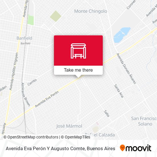 Mapa de Avenida Eva Perón Y Augusto Comte