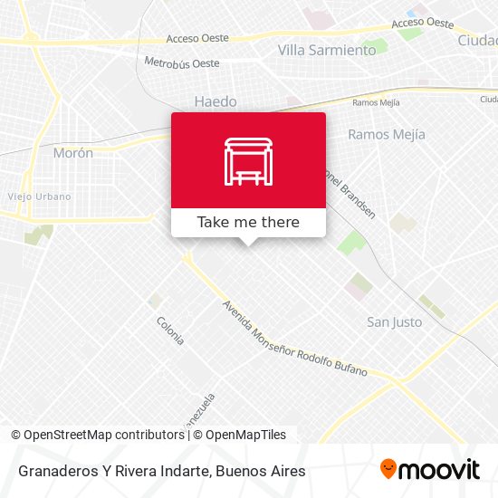 Mapa de Granaderos Y Rivera Indarte
