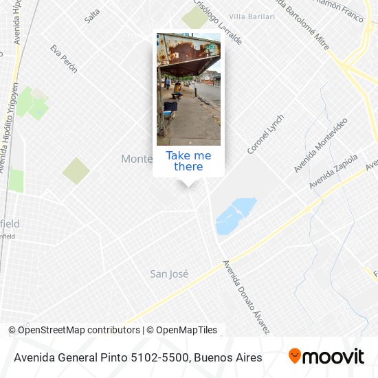 Avenida General Pinto 5102-5500 map