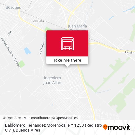 Baldomero Fernández Morenocalle Y 1250 (Registro Civil) map