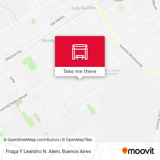 Fraga Y Leandro N. Alem map