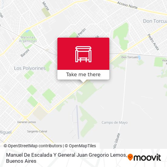 Manuel De Escalada Y General Juan Gregorio Lemos map