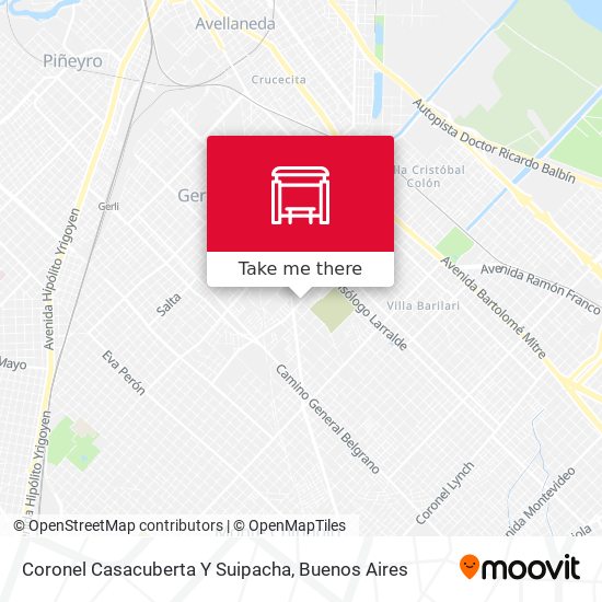 Mapa de Coronel Casacuberta Y Suipacha