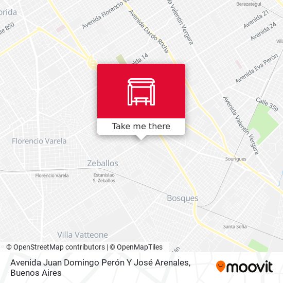Avenida Juan Domingo Perón Y José Arenales map