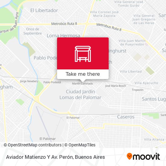 Mapa de Aviador Matienzo Y Av. Perón