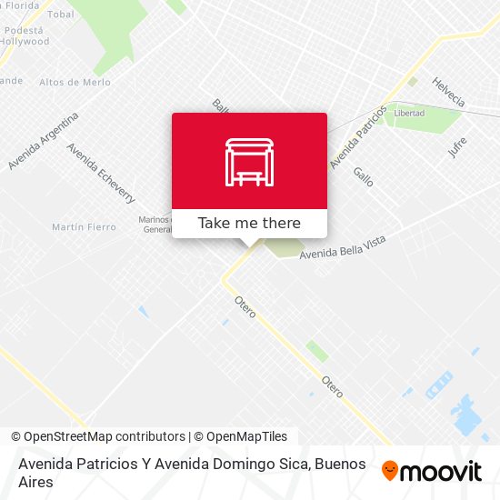 Avenida Patricios Y Avenida Domingo Sica map