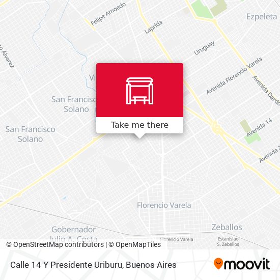 Calle 14 Y Presidente Uriburu map