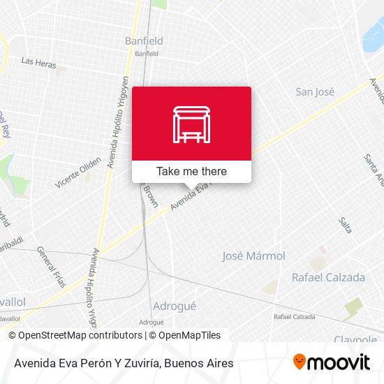 Avenida Eva Perón Y Zuviría map
