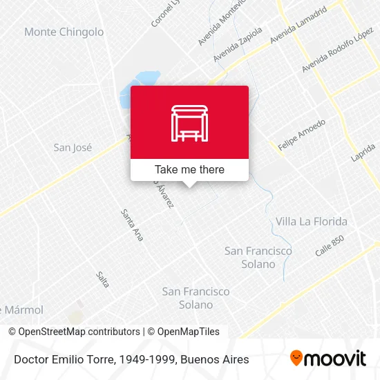 Doctor Emilio Torre, 1949-1999 map