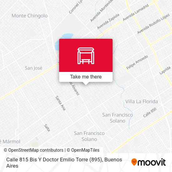 Calle 815 Bis Y Doctor Emilio Torre (895) map