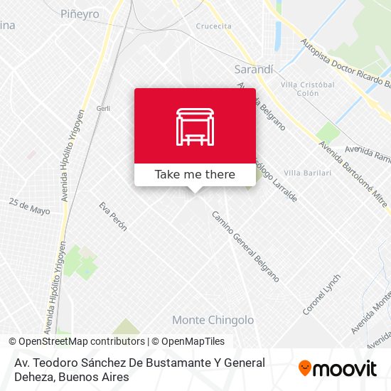 Av. Teodoro Sánchez De Bustamante Y General Deheza map