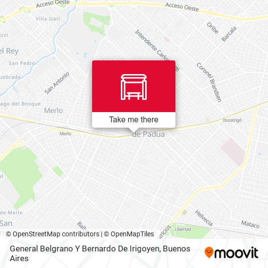 General Belgrano Y Bernardo De Irigoyen map