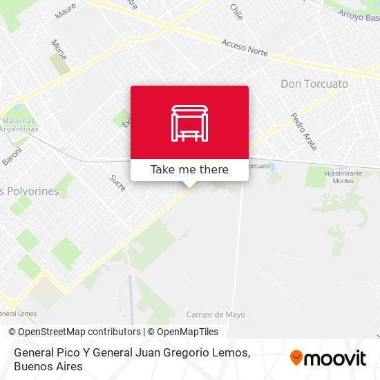 General Pico Y General Juan Gregorio Lemos map