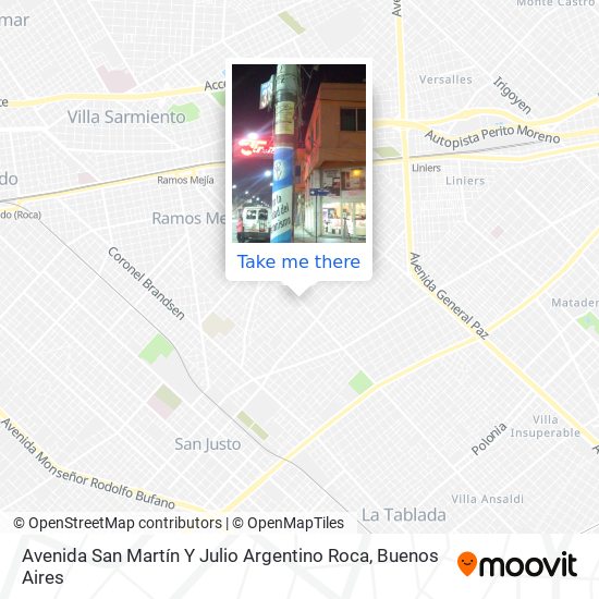 Mapa de Avenida San Martín Y Julio Argentino Roca
