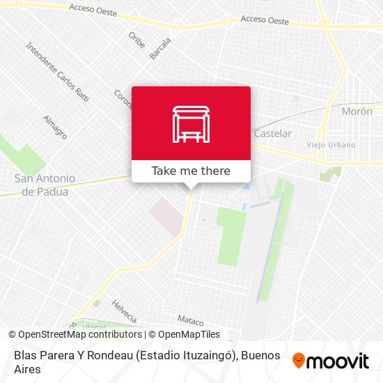 Blas Parera Y Rondeau (Estadio Ituzaingó) map