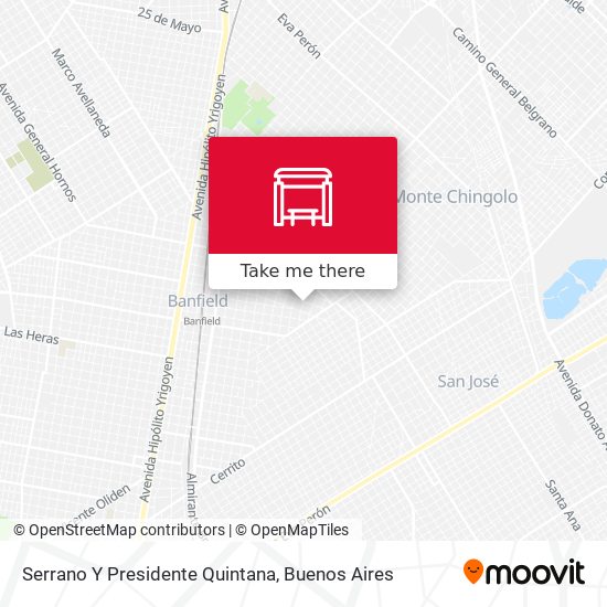 Mapa de Serrano Y Presidente Quintana