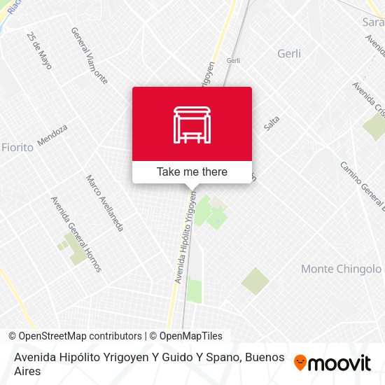 Mapa de Avenida Hipólito Yrigoyen Y Guido Y Spano