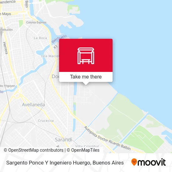 Sargento Ponce Y Ingeniero Huergo map