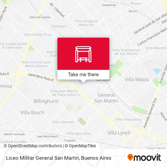 Liceo Militar General San Martín map