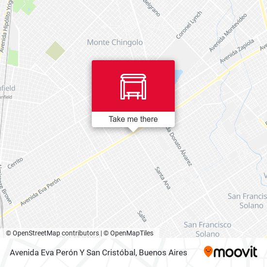 Mapa de Avenida Eva Perón Y San Cristóbal
