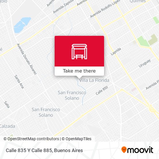 Calle 835 Y Calle 885 map