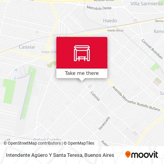 Intendente Agüero Y Santa Teresa map