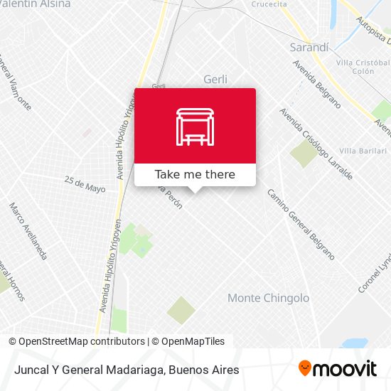 Juncal Y General Madariaga map