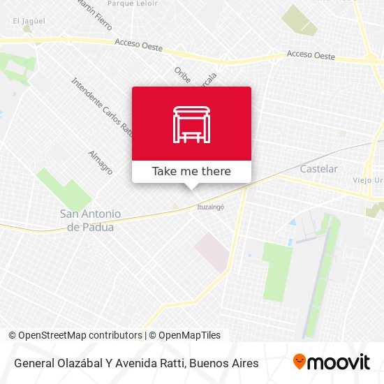 Mapa de General Olazábal Y Avenida Ratti