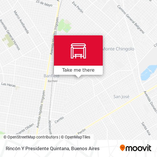 Rincón Y Presidente Quintana map