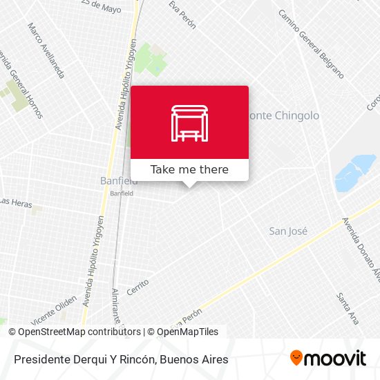 Mapa de Presidente Derqui Y Rincón