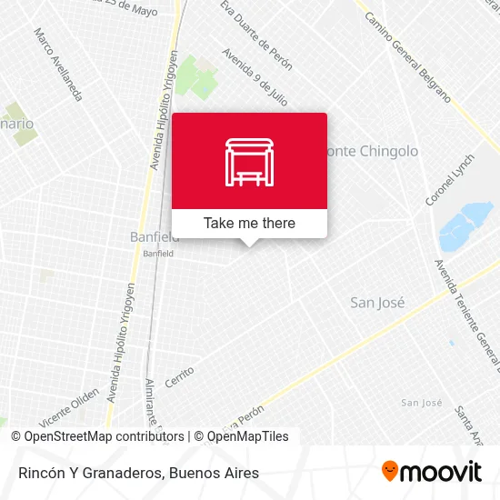 Rincón Y Granaderos map