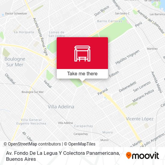 Av. Fondo De La Legua Y Colectora Panamericana map