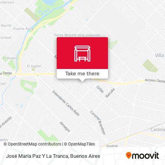 José María Paz Y La Tranca map