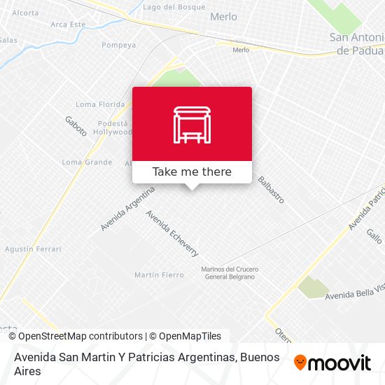 Mapa de Avenida San Martin Y Patricias Argentinas