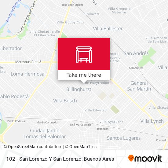 102 - San Lorenzo Y San Lorenzo map