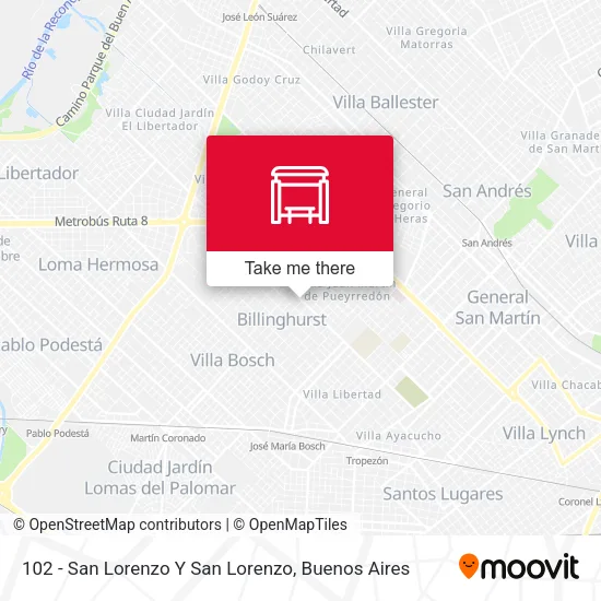 102 - San Lorenzo Y San Lorenzo map