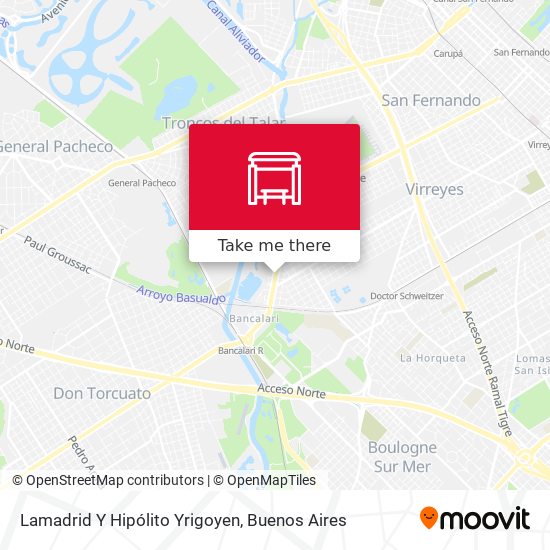 Lamadrid Y Hipólito Yrigoyen map