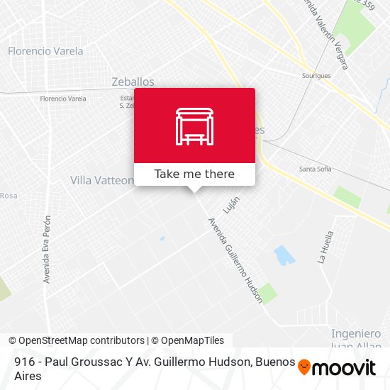 916 - Paul Groussac Y Av. Guillermo Hudson map