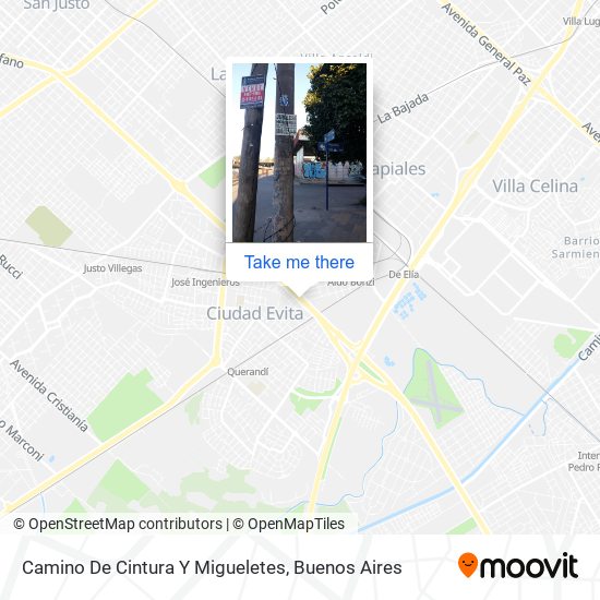 Camino De Cintura Y Migueletes map